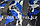 Сумка спортивная дорожная камуфляжная с плечевыми ремнями синяя, фото 5
