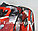 Сумка женская спортивная дорожная камуфляжная с плечевыми ремнями красная, фото 6