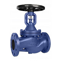 Клапан запорный RUSHWORK - Ду25 (ф/ф, PN16, Tmax 250°С, чугун, с сильфонным уплотнение)