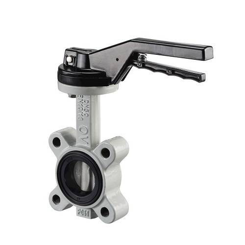 Затвор дисковый поворотный Oventrop - Ду150 (PN16, Tmax 110°С, EPDM, резьб.проушины, с рукояткой)