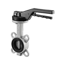 Затвор дисковый поворотный Oventrop - Ду50 (PN16, Tmax 110°С, EPDM, гладк.проушины, с рукояткой)
