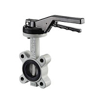 Затвор дисковый поворотный Oventrop - Ду125 (PN16, Tmax 110°С, EPDM, резьб.проушины, с рукояткой)