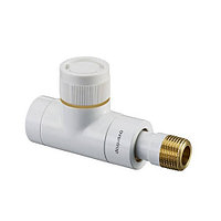 Вентиль термостатический прямой Oventrop E - 1/2" (ВР/НР, PN10, Tmax 120°C, цвет белый)