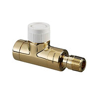Вентиль термостатический прямой Oventrop E - 1/2" (ВР/НР, PN10, Tmax 120°C, цвет позолоченный)