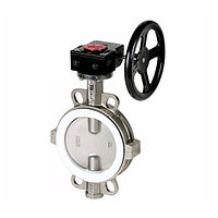 Затвор дисковый поворотный GENEBRE 2104 - Ду150 (PN10, Tmax 120°С, с редуктором)