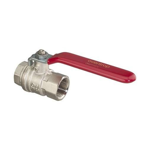 Кран шаровой полнопроходной Oventrop Optibal - 2" (ВР/ВР, PN16, Tmax 100°C, ручка-рычаг красная)
