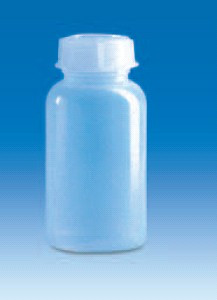 Бутыль широкогорлая полиэтиленовая, V-100 мл, с винт.крышкой (PE-LD) (VITLAB)