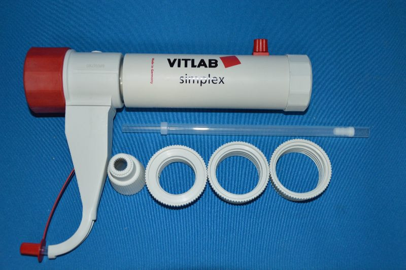 Диспенсер VITLAB genius, V-5,0-50,0 мл, ц.д.1,0 мл, GL 45, с предохранительным клапаном