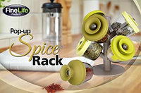 Ыдыстар жинағы-силиконды қақпақтары бар дәмдеуіштерге арналған органайзер Oxiloc FineLife Pop-Up Spice Rack