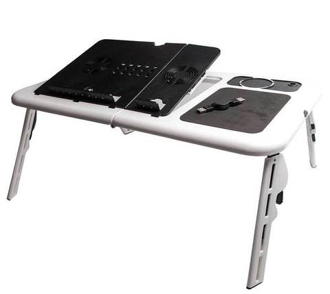 Столик для ноутбука складной с вентиляторами E-Table LD09 - фото 1 - id-p4761375