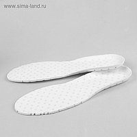 Стельки для обуви, дышащие, с каучуком, 41 р-р, пара, цвет белый