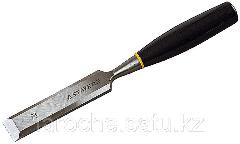 Стамеска STAYER "STANDARD" "ЕВРО" плоская с пластмассовой ручкой, 10мм