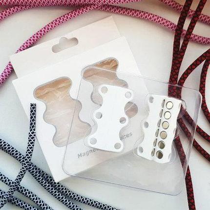 Умные магниты для шнурков Magnetic Shoelaces (Белый / Для детей), фото 2