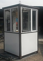 Посты охраны, домик охранника, охранная будка, КПП. Модель "Эконом 1". Размер1,3м х 1,3м х 2,2м