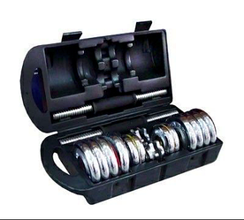 Набор гантели в кейсе York Fitness 15кг (2х7,5кг)