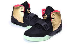 Кроссовки Nike Air Yeezy 2 (Kanye West) черные с золотом