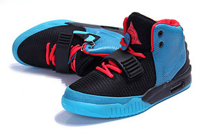 Кроссовки Nike Air Yeezy 2 (Kanye West) синие с черным, фото 2