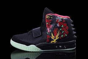 Nike Air Yeezy 2 (Kanye West) рисунок черные