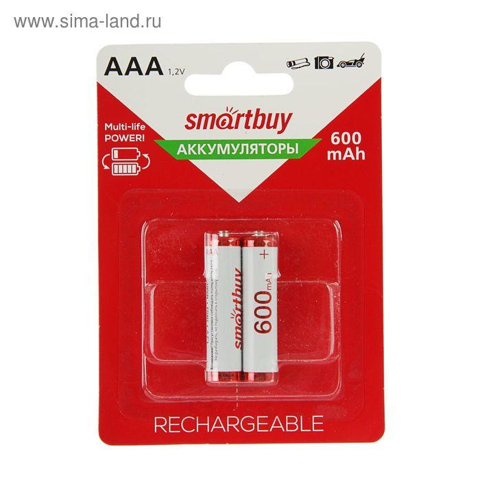 Аккумулятор Smartbuy, Ni-Mh, ААА, HR03-2BL, 1.2В, 600 мАч, блистер, 2 шт.
