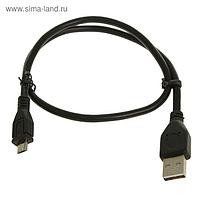 Кабель Cablexpert, micro USB - USB, 1 А, 50 см, черный,