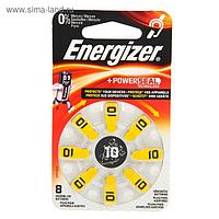 Батарейка цинковая Energizer, A10 (PR70)-8BL, для слуховых аппаратов, 1.4В, блистер, 8 шт.