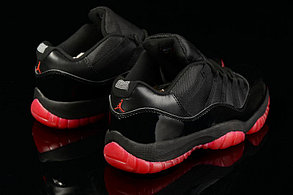 Nike Air Jordan 11 Low баскетбольные кроссовки черно-красные, фото 4