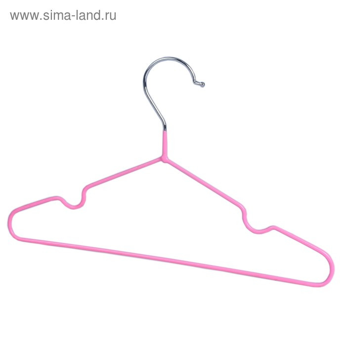 Вешалка-плечики детская, размер 30-34, антискользящее покрытие, цвет розовый