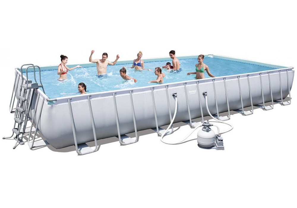 Каркасный бассейн Bestway 56623. Сборный Power Steel Rectangular Frame Pool 956 х 488 х 132 см