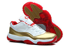  Nike Air Jordan 11 low Concord баскетбольные кроссовки белый с золотом, фото 3