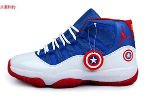 Nike Air Jordan 11 Kaptain America баскетбольные кроссовки , фото 2