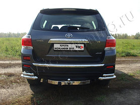 ОБВЕС защитно-декоративный из нержавеющей стали TOYOTA HIGHLANDER 2010-2013, фото 3