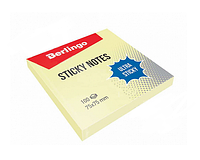 Клейкие листки BERLINGO "Ultra Sticky" 76х76 мм, желтые, 100 листов