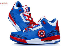 Баскетбольные кроссовки Nike Air Jordan 3 Kaptain America , фото 2