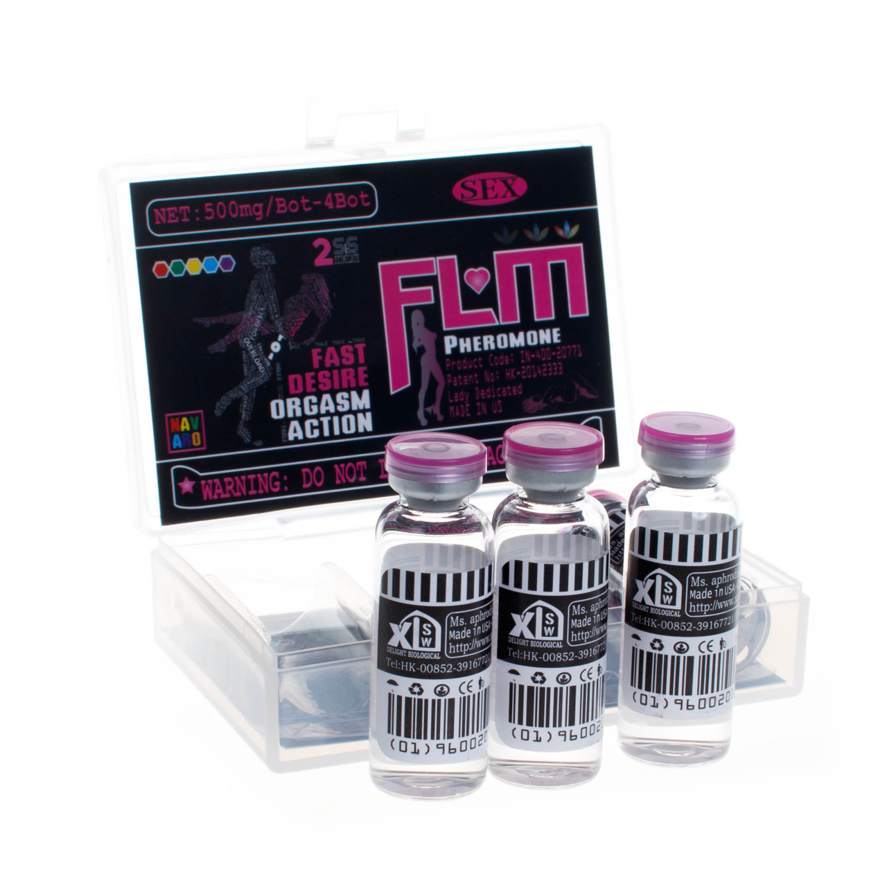 FLM PHEROMONE возбуждающая жидкость для женщин с феромонами сиреневый, жидкость 10 мл*4 флакона