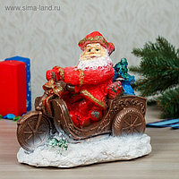 Статуэтка "Дед Мороз на мотоцикле", микс