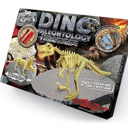 Набор для проведения раскопок "Dino Paleontology: Скелеты Тираннозавра и Протоцератопса"