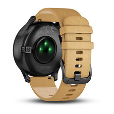 Спортивные часы Garmin vívomove HR Premium Onyx Black with Tan Suede (010-01850-00), фото 3