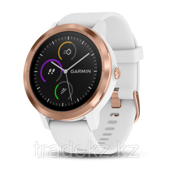 Спортивные часы Garmin vívoactive 3, золотистые с белым ремешком (010-01769-07)