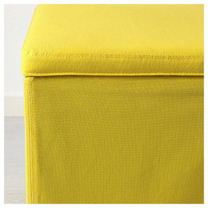 Табурет для ног БОСНЭС с ящиком для хранения, жёлтый ИКЕА, IKEA  , фото 2