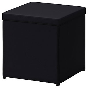 Табурет для ног БОСНЭС с ящиком для хранения, черный ИКЕА, IKEA  , фото 2