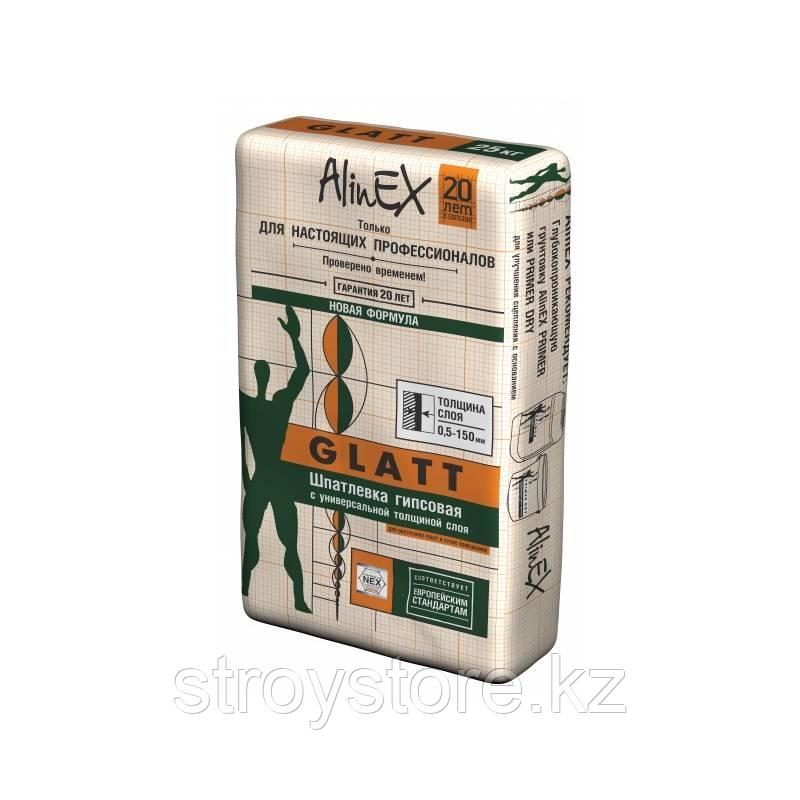 Шпатлевка AlinEX GLATT гипсовая, универсальная, 25 кг