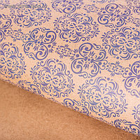Бумага упаковочная крафтовая «Синий дамаск», 50 × 70 см