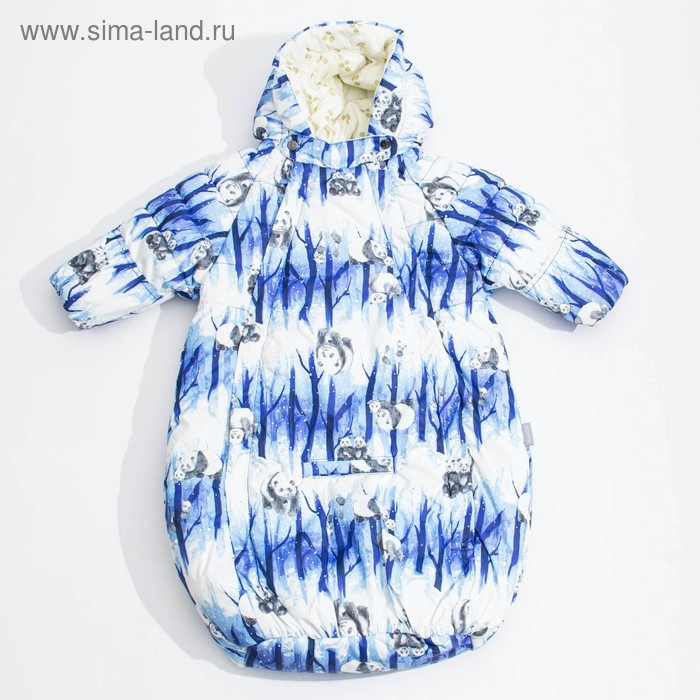 Спальный мешок детский "ZIPPY", рост 62 см, цвет синий с принтом 72335_М