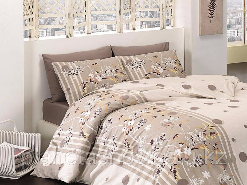 Постельное белье Ivy Kahve, ранфорс - фото 1 - id-p63472597