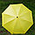 Зонт-трость желтый с деревянной ручкой, фото 3