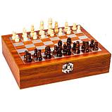 Подарочный набор: шахматы, фляжка, рюмки «Великий комбинатор» в деревянном кейсе (с двумя рюмками), фото 7