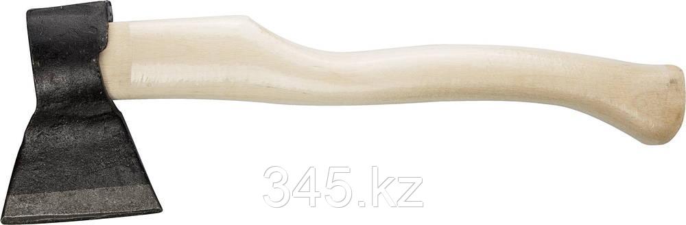 Топор кованый ИЖ ГОСТ 18578-89 с округлым лезвием и деревянной рукояткой, 0.6кг