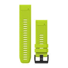 Браслет для спортивных часов Garmin 26mm QuickFit желто-зеленый силикон (010-12517-01) - фото 1 - id-p63488439
