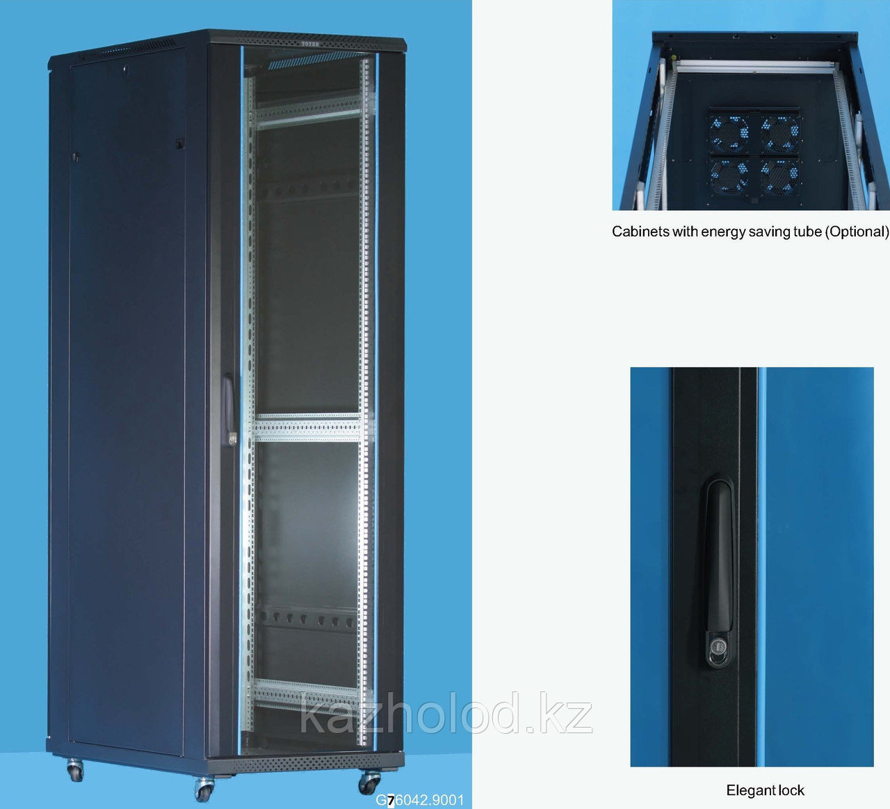 Шкаф серверный 19" 42U, 800*1000*2055 черный Server case Toten GD8042.9201