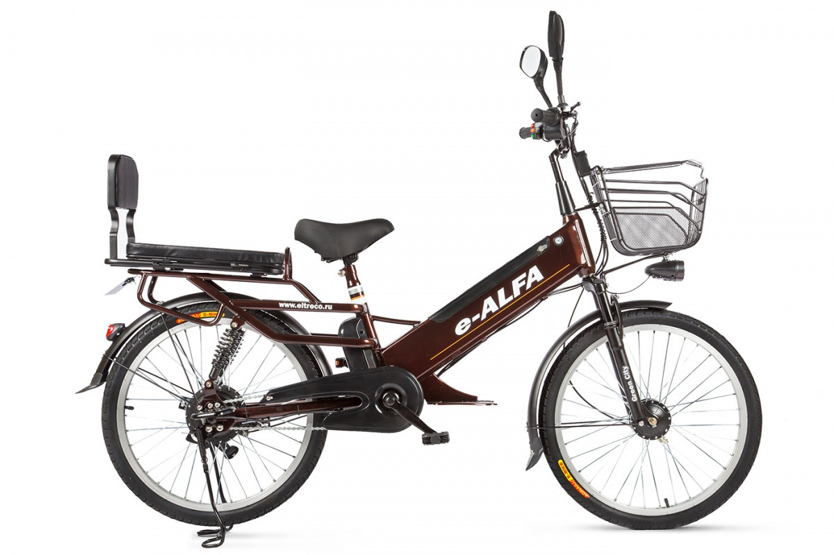 Велогибрид Eltreco e-ALFA GL 12,5 Ah brown - фото 1 - id-p63513469